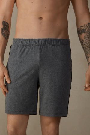 Dark Grey Intimissimi Jersey Shorts | ZCANQ95479